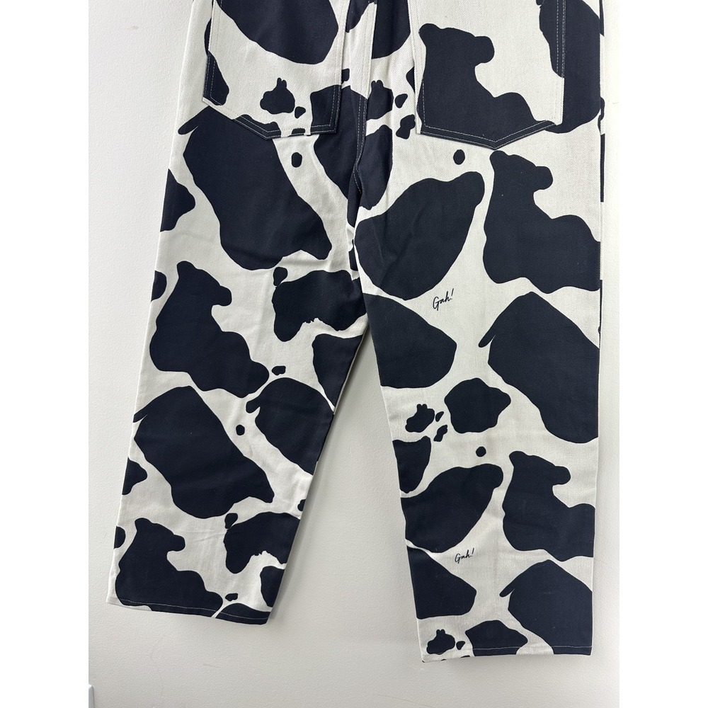 Lisa Says Gah Robyn High Waisted Jean in Cow Print Straight Leg Ankle Size 32 - Picture 9 of 14